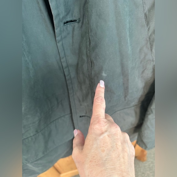 London Fog Jacket Forest/Sage Green Snap In Liner Waist Toggle Size Medium - Picture 8 of 16